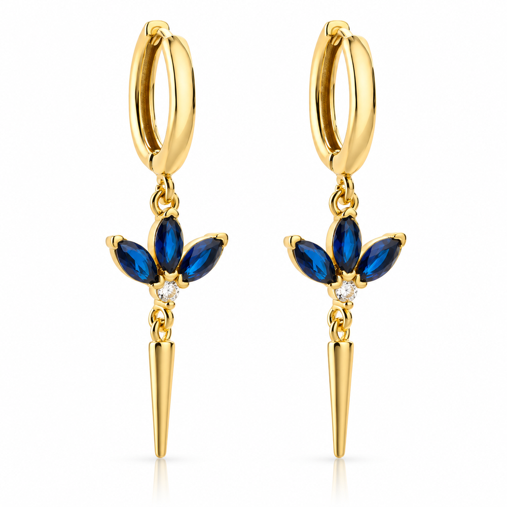 Coloured Stone Stud & Hoop Earrings